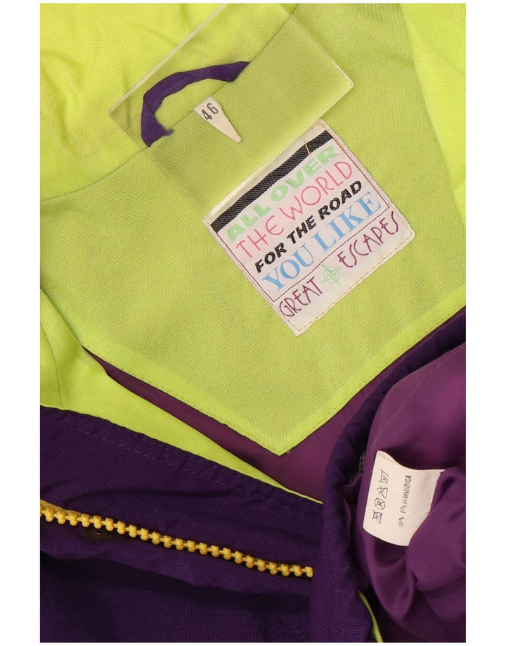 Great Escapes Herre Skijakke IT 46 Lille Lilla Colourblock Polyamid