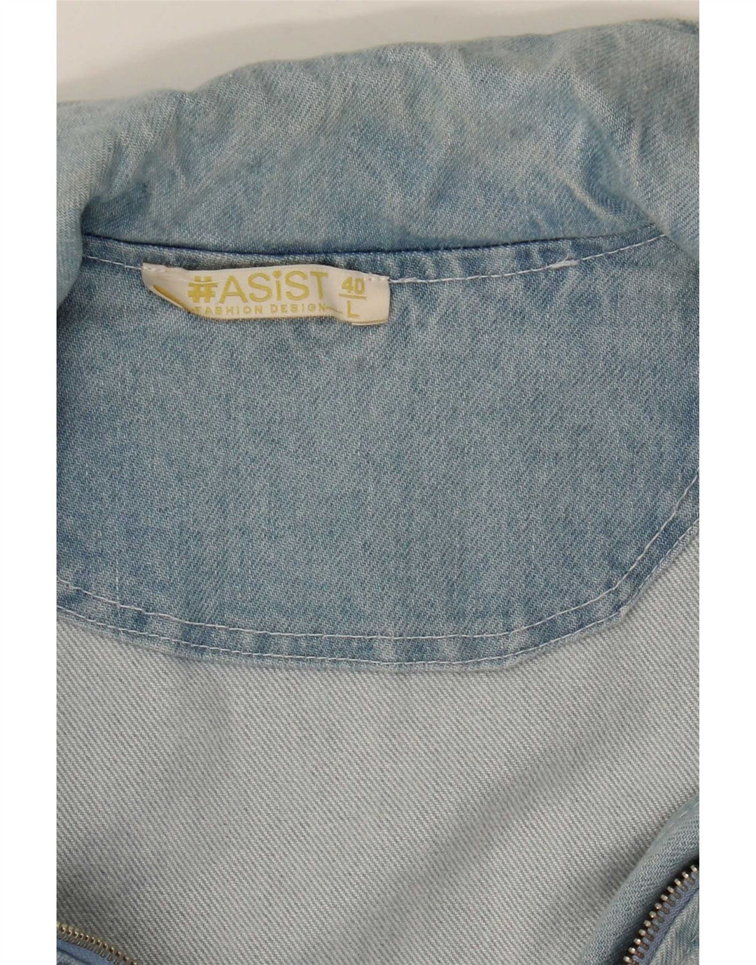 Vintage Dame denimjakke UK 14 Stor Blå Bomuld