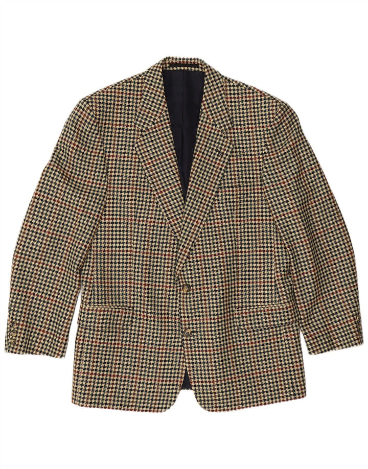 WESTBURY Blazerjakke til mænd med 2 knapper UK 40 Stor Beige Houndstooth