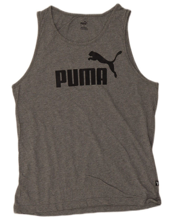 Puma Herre Grafisk Vest Top Stor Grå Bomuld