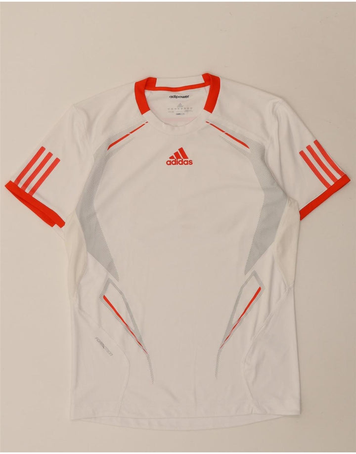 Adidas Herre Climacool T-Shirt Top Lille hvid Colourblock Polyester