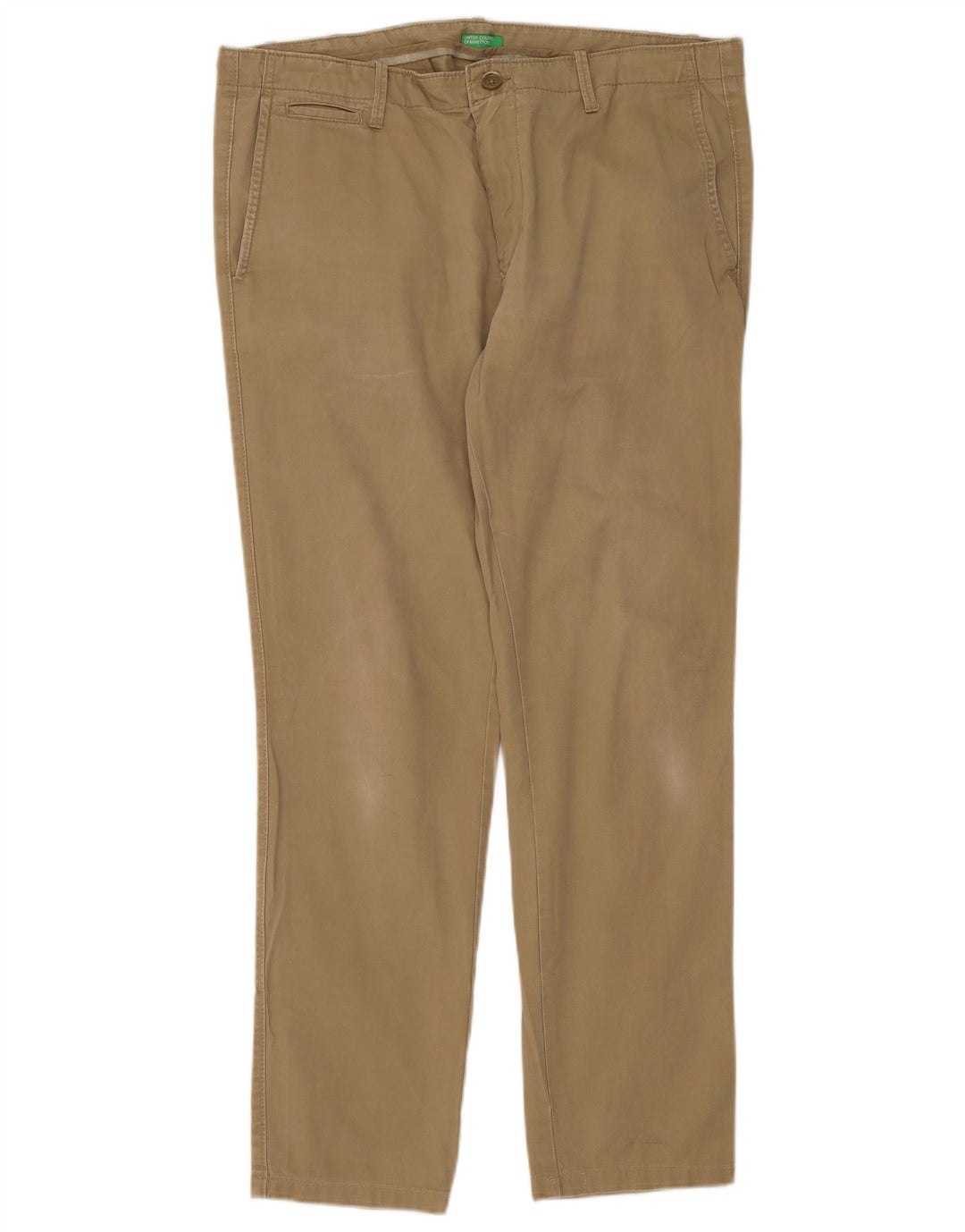 Benetton Herre Slim Chino Bukser W38 L30 Khaki