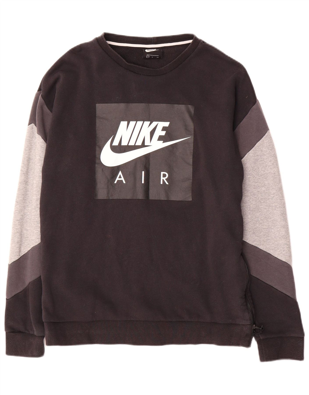Nike grafisk sweatshirt til mænd, lille sort farveblok bomuld