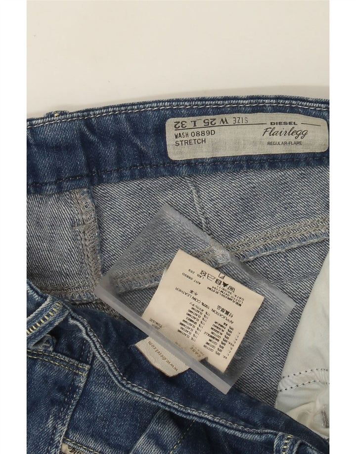 Diesel Dame Flairlegg Regular Flared Jeans W25 L27 Blå Bomuld