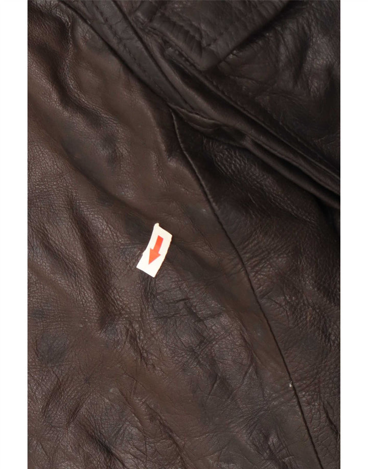 Vintage herre læderjakke UK 42 XL Brun