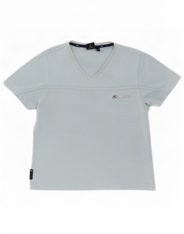 Ellesse Womens T-Shirt Top UK 16 Large Blue Cotton