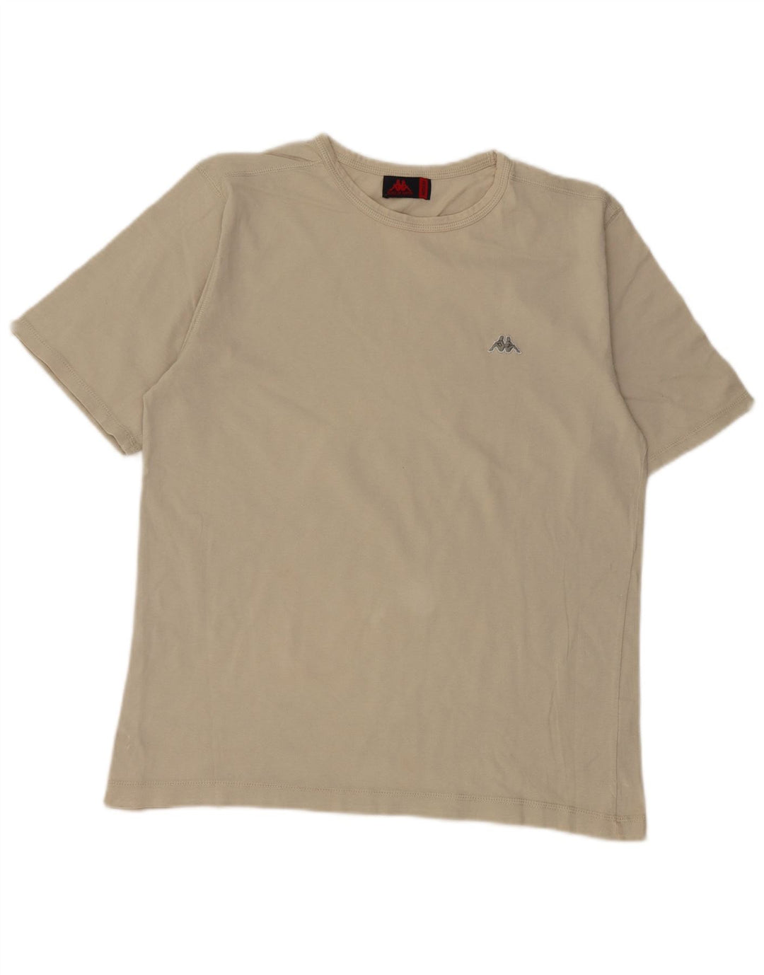 Kappa T-Shirt Top UK 14 Medium Beige Bomuld