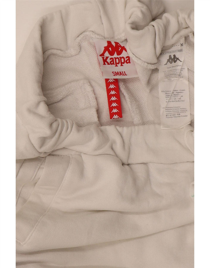 Kappa Mens Graphic Tracksuit Trousers Joggers Small  White Cotton