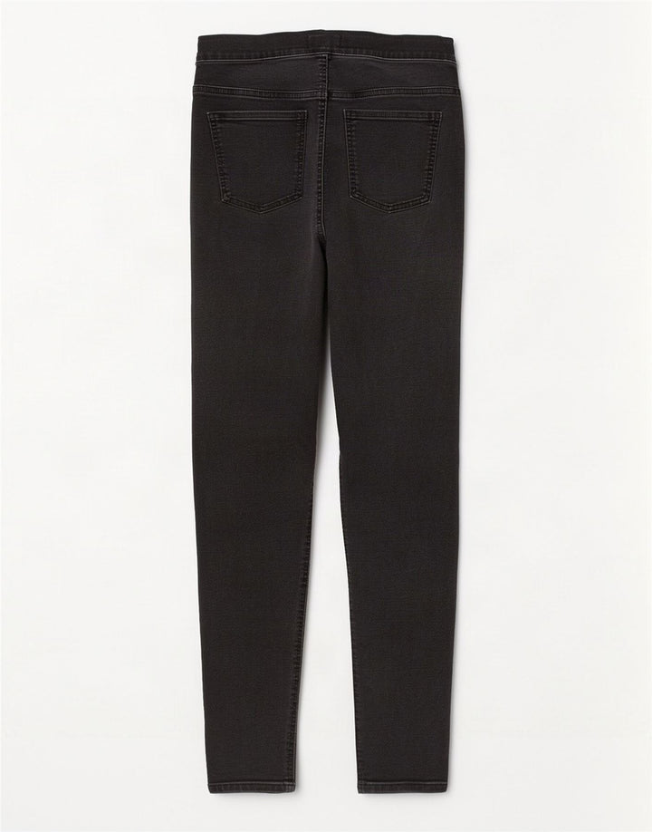 Marks & Spencer Dame Jegging Jeans UK 12 Medium W30 L27 Sort Bomuld