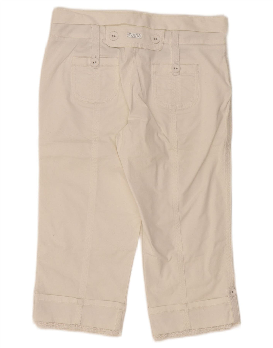 Guess Dame Capri Bukser W24 L18 Hvid Bomuld