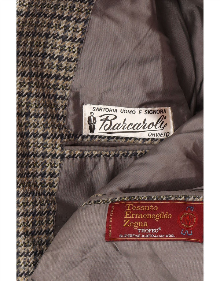 Ermenegildo Zegna Herre 2-knaps blazerjakke UK 40 Medium Grey Houndstooth