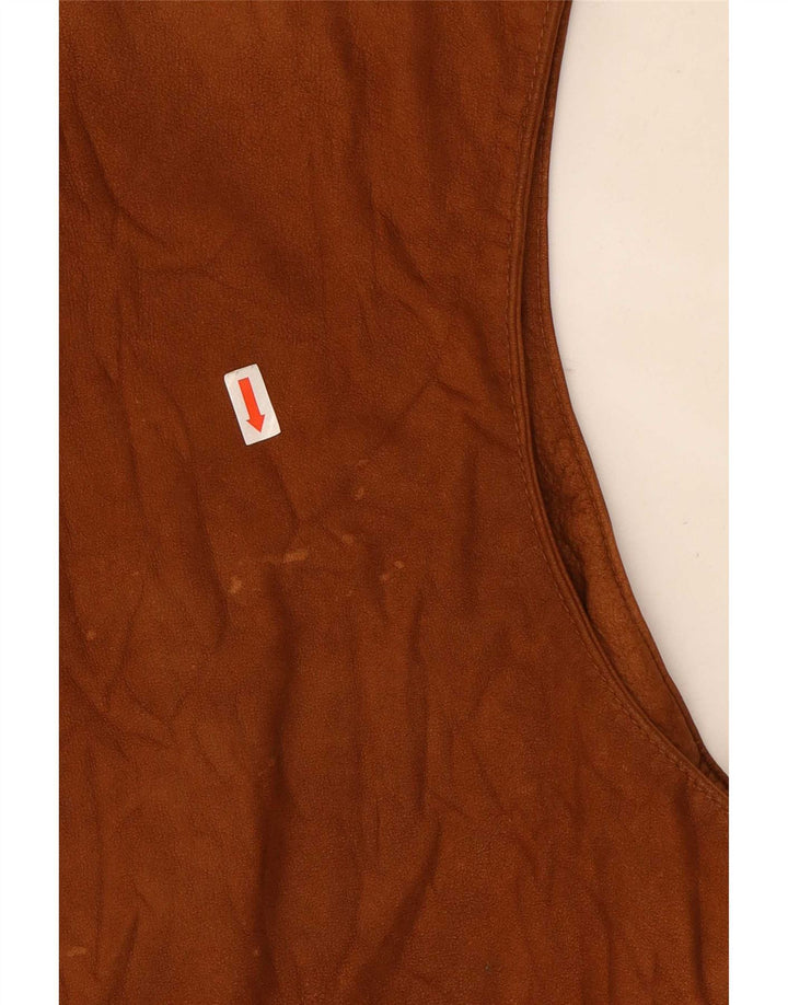 Vintage herre ruskind vest XL brun