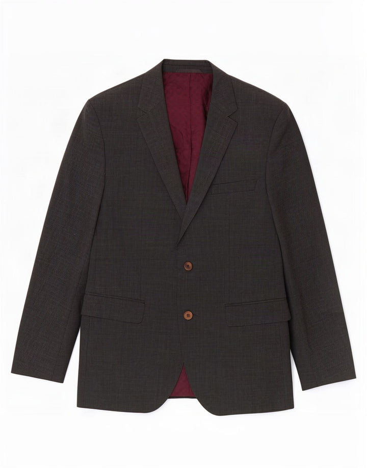 Hugo Boss Herre 2-knaps blazerjakke EU 48 Medium Grey Virgin Wool