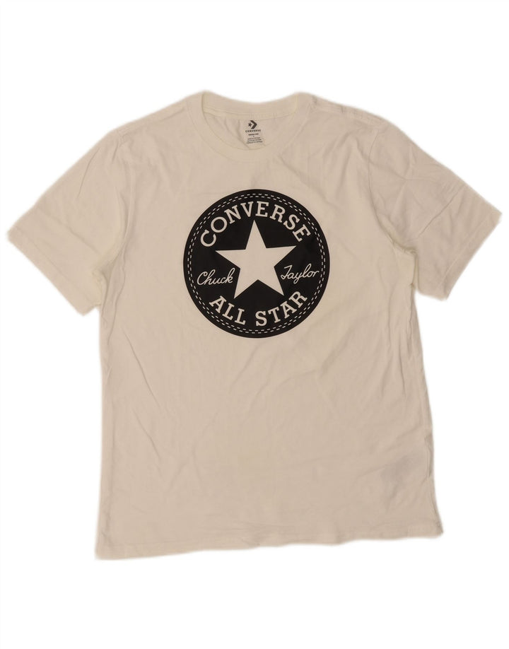 Converse grafisk t-shirt til mænd, lille off white bomuld