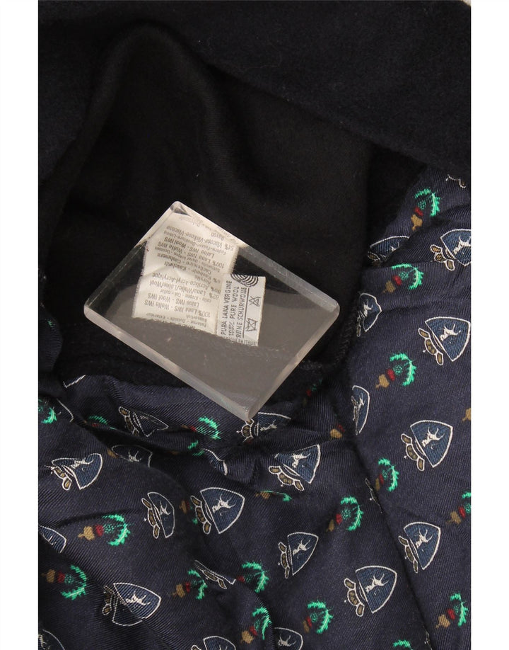 Vintage overfrakke til mænd UK 36 Small Navy Blue Virgin Wool