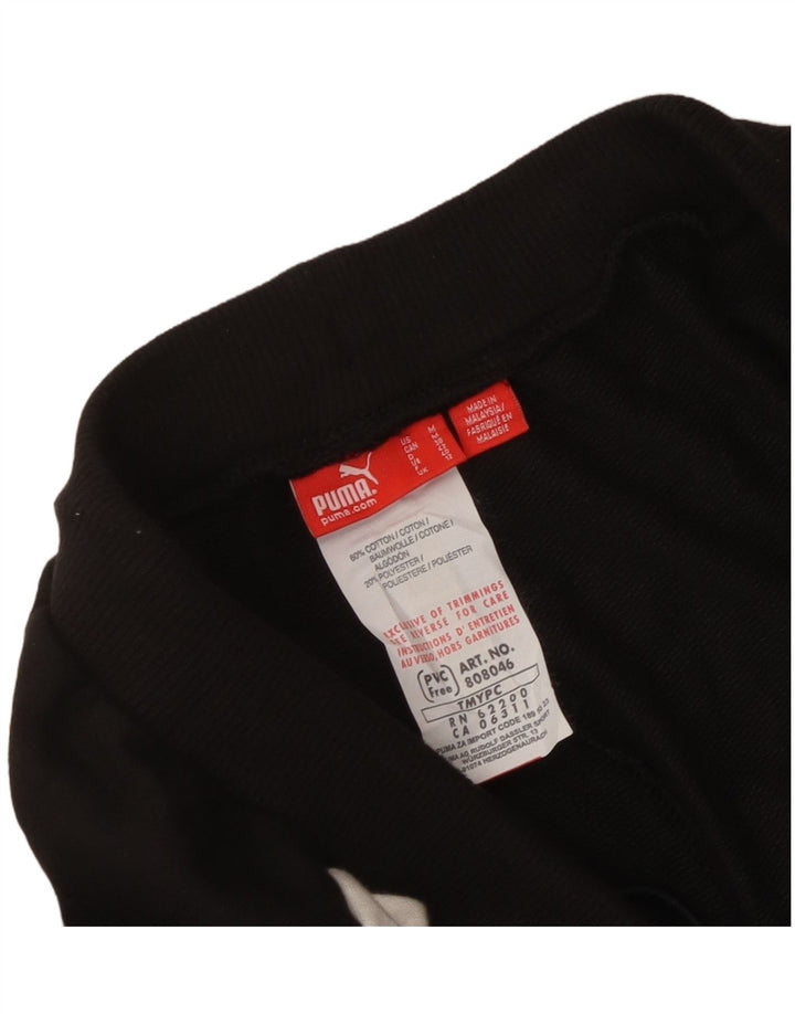 Puma Dame Flare Træningsdragt Bukser UK 12 Medium Sort Colourblock Bomuld