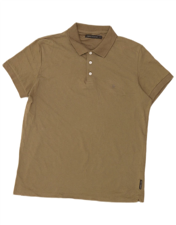 French Connection Herre poloshirt Stor Khaki Bomuld