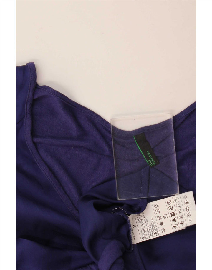 Benetton Womens Relaxed Fit Basic Dress UK 14 Medium Navy Blue Viscose
