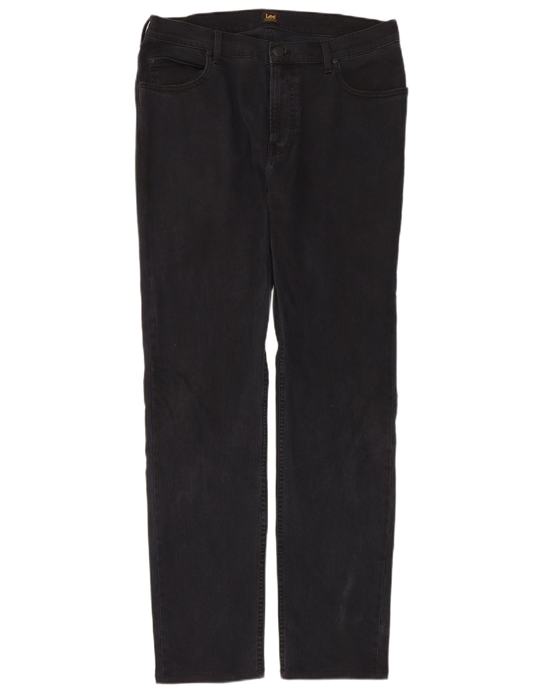 Lee Herre Rider Straight Jeans W36 L34 Sort Bomuld