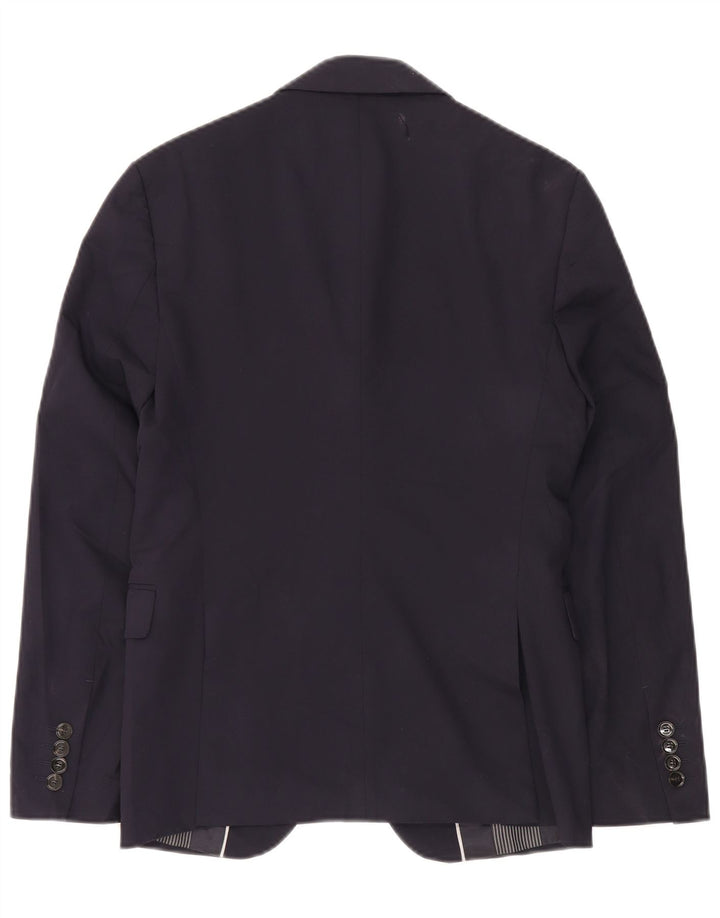 Zara Herre 2-knaps blazerjakke EU 44 XS Marineblå polyester