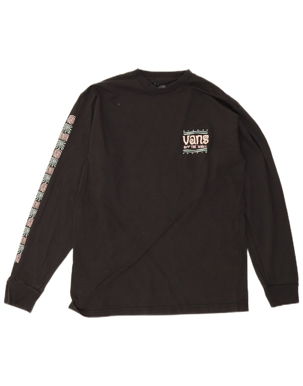 Vans Herre Classic Fit Grafisk Top Langærmet Medium Sort Bomuld