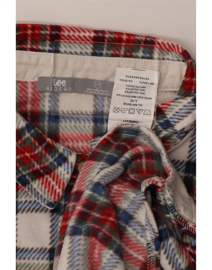 LEE Womens Riders Flannel Shirt UK 16 Large Red Check Polyester