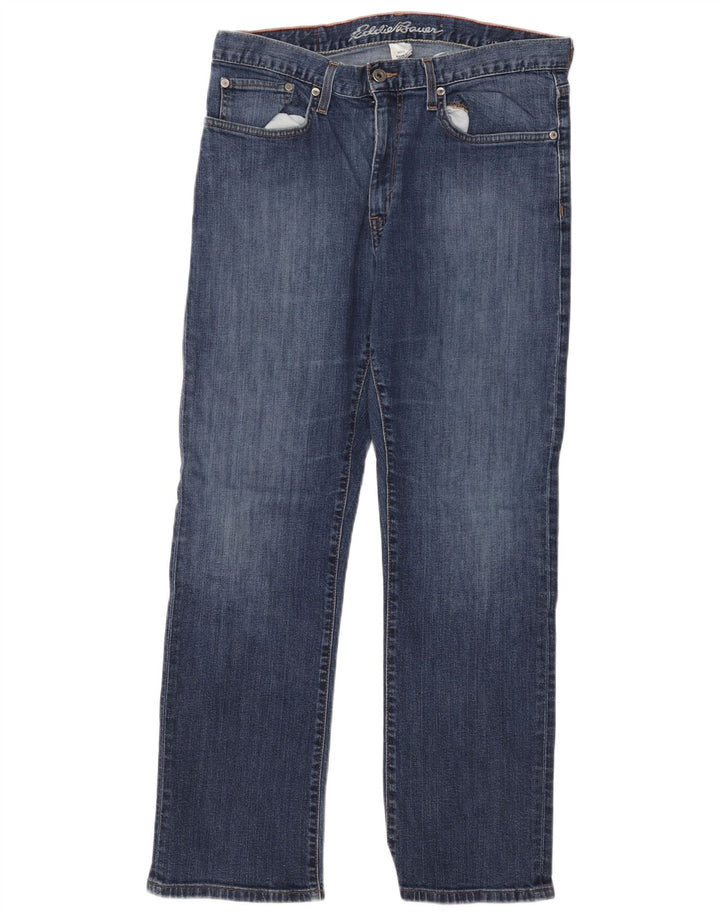 EDDIE BAUER Straight jeans til mænd W34 L30 Blå Bomuld