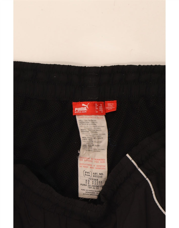PUMA Mens Graphic Tracksuit Trousers Medium Black Polyester Vintage Puma and Second-Hand Puma from Messina Hembry 
