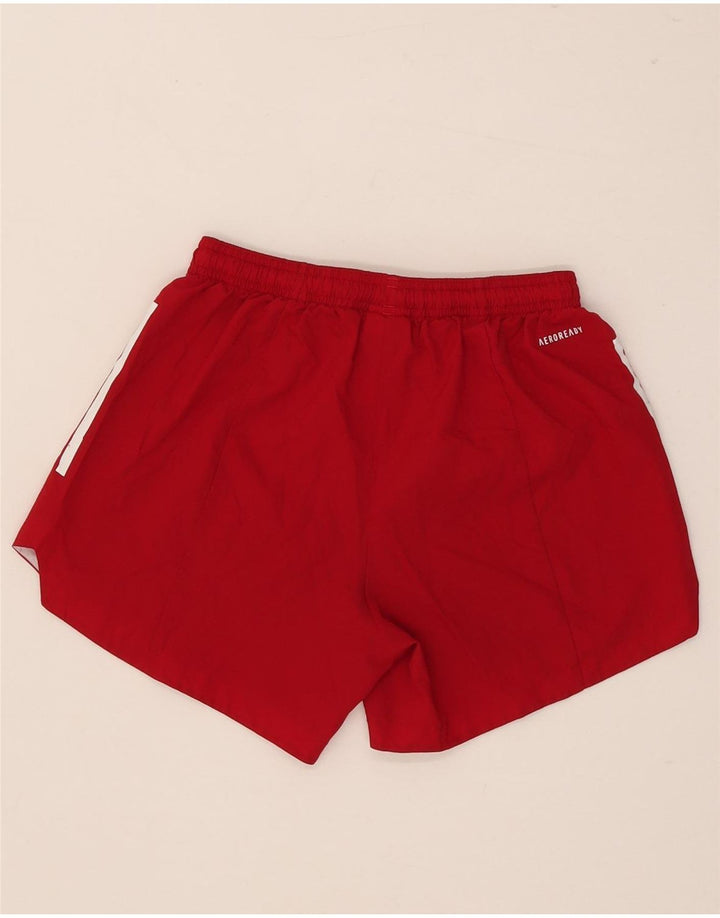 Adidas Womens Aeroready Sport Shorts UK 8/10 Small Red Polyester