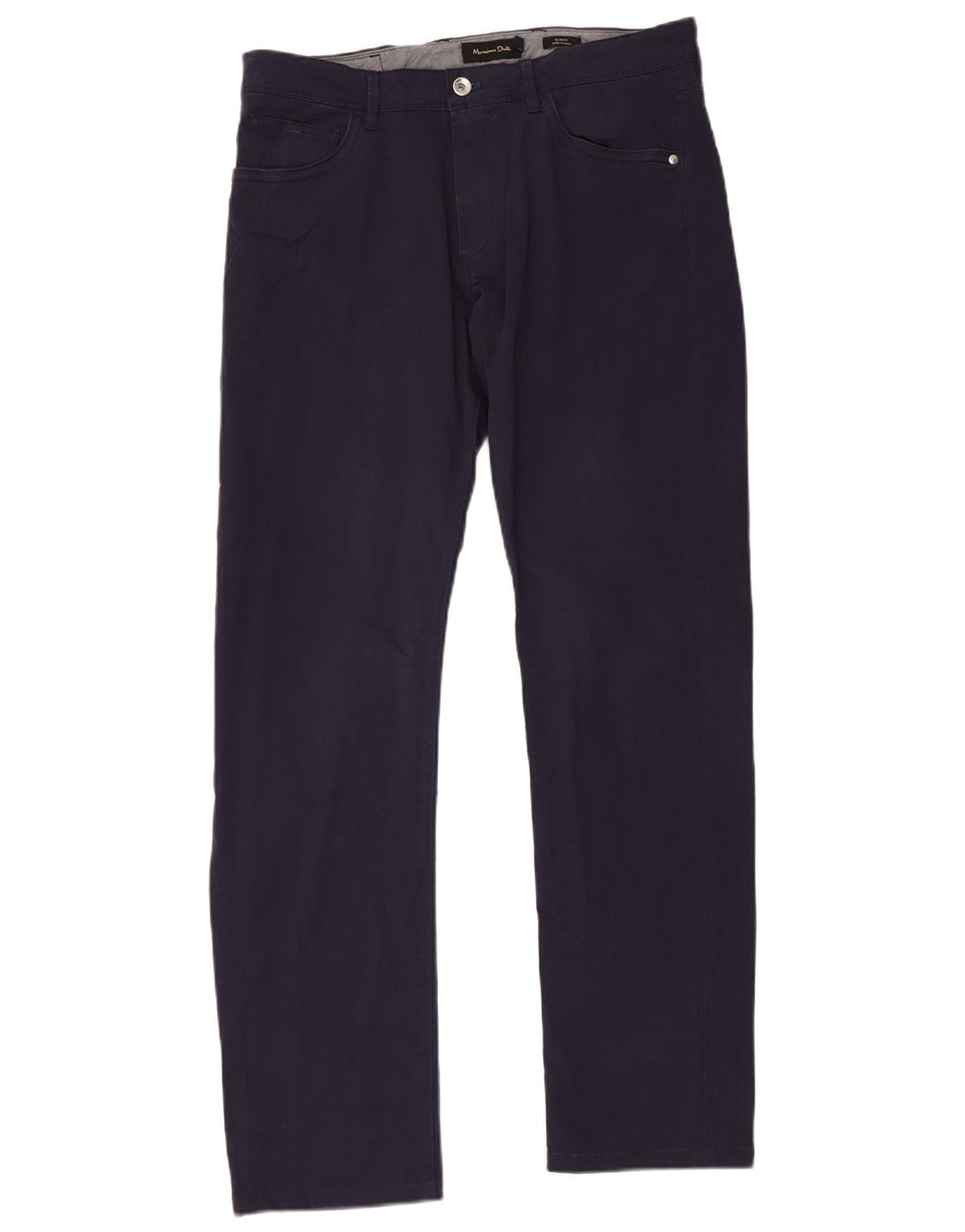 MASSIMO DUTTI Herre Slim Fit Casual Bukser EU 42 Large W32 L31 Navy Blue