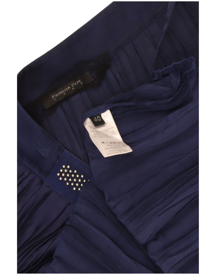 Patrizia Pepe Dame One Shoulder Top IT 40 Small Navy Blue Polyester