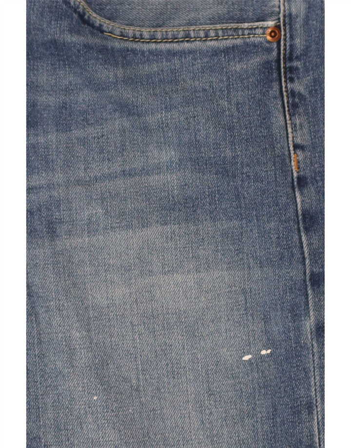 Zara Straight Jeans til mænd EU 44 Large W34 L29 Blå