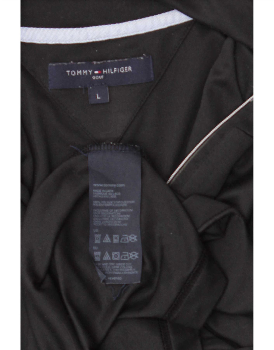 Tommy Hilfiger Herre lynlås-top Langærmet, stor sort polyester