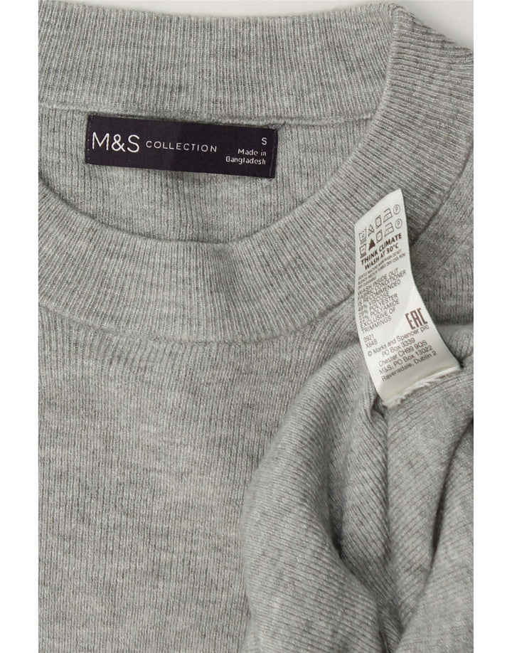Marks & Spencer dame sweater med rund hals i overstørrelse UK 10 lille grå