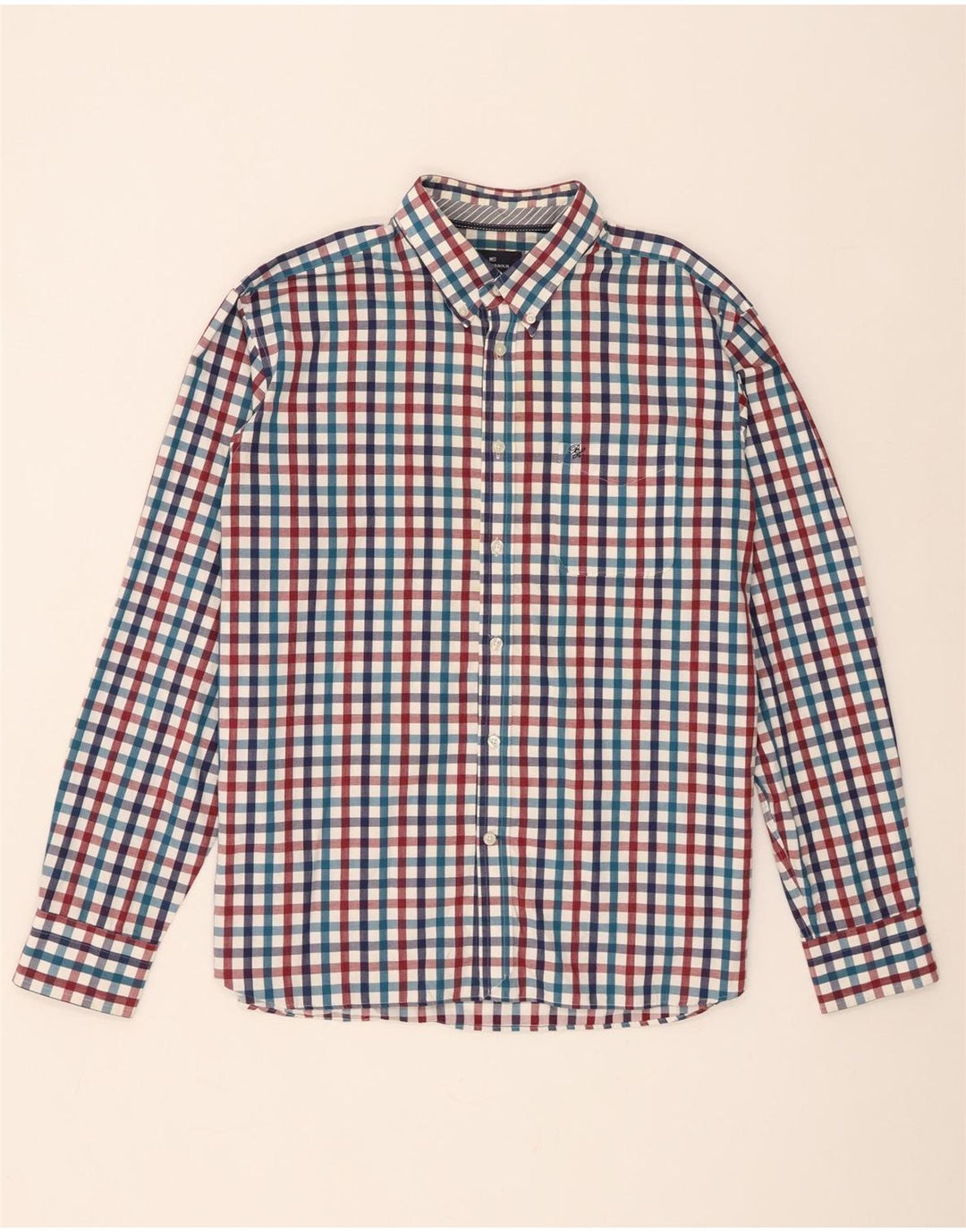 Marks & Spencer Herre Blue Harbor Shirt XL Flerfarvet Gingham