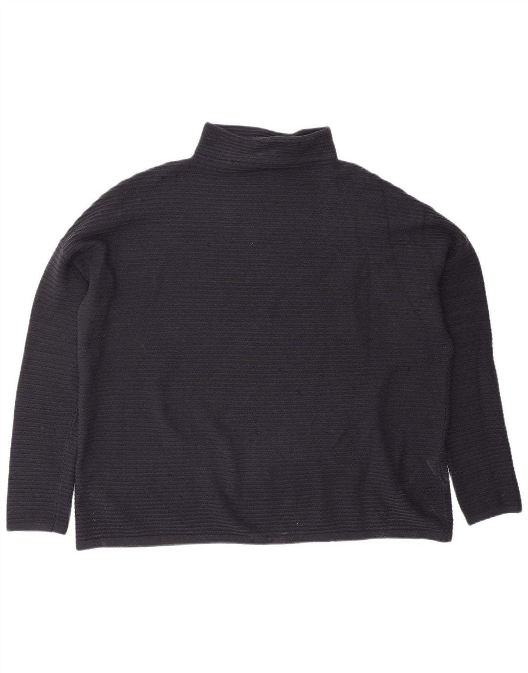 FRANSK FORBINDELSE Dame Roll Neck Jumper Sweater UK 16 Large Black