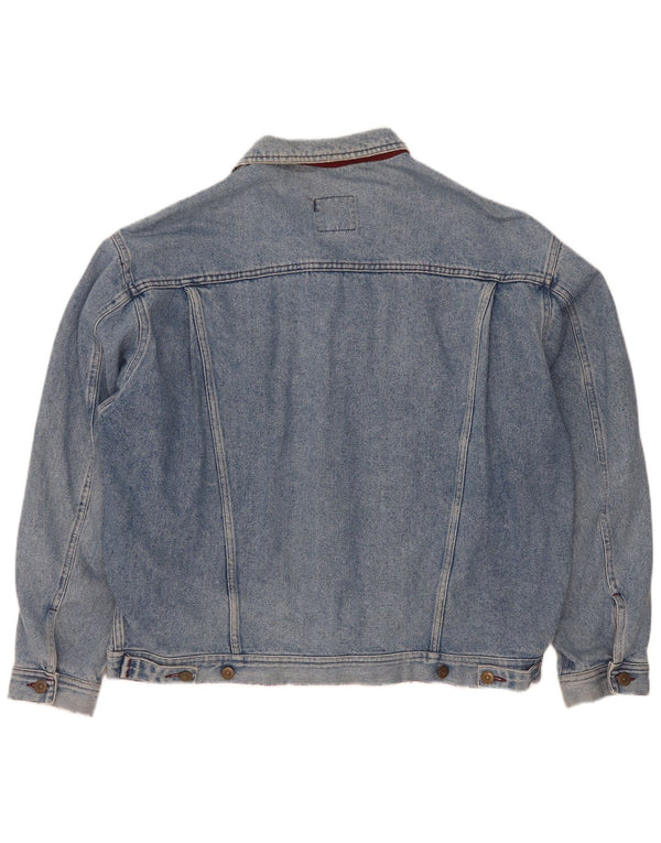 DK.PEDRINI Herre denimjakke UK 42 XL Blå Colourblock Bomuld