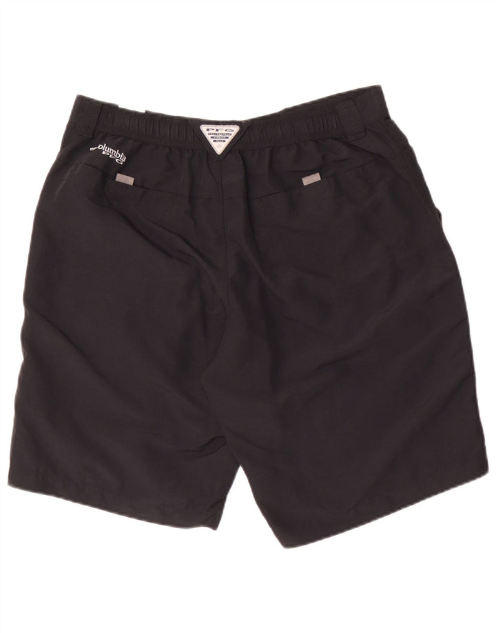 Columbia Herre Omni-Shade Cargo Shorts W34 Large Black Polyester
