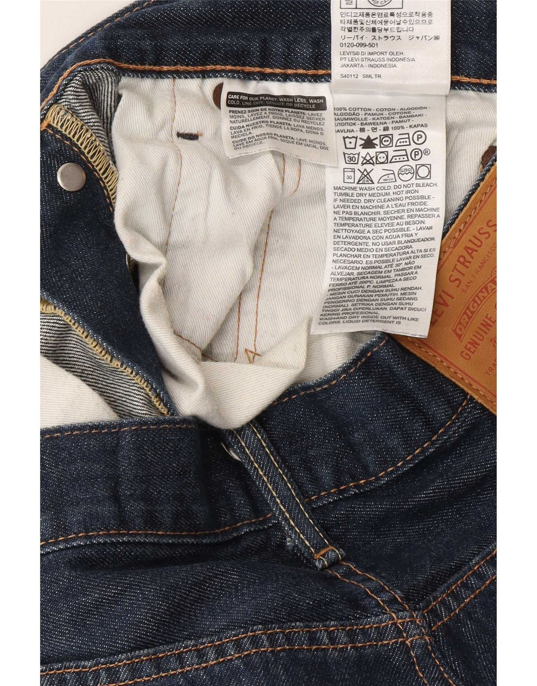 Levi's Herre 501 lige jeans W31 L30 blå bomuld