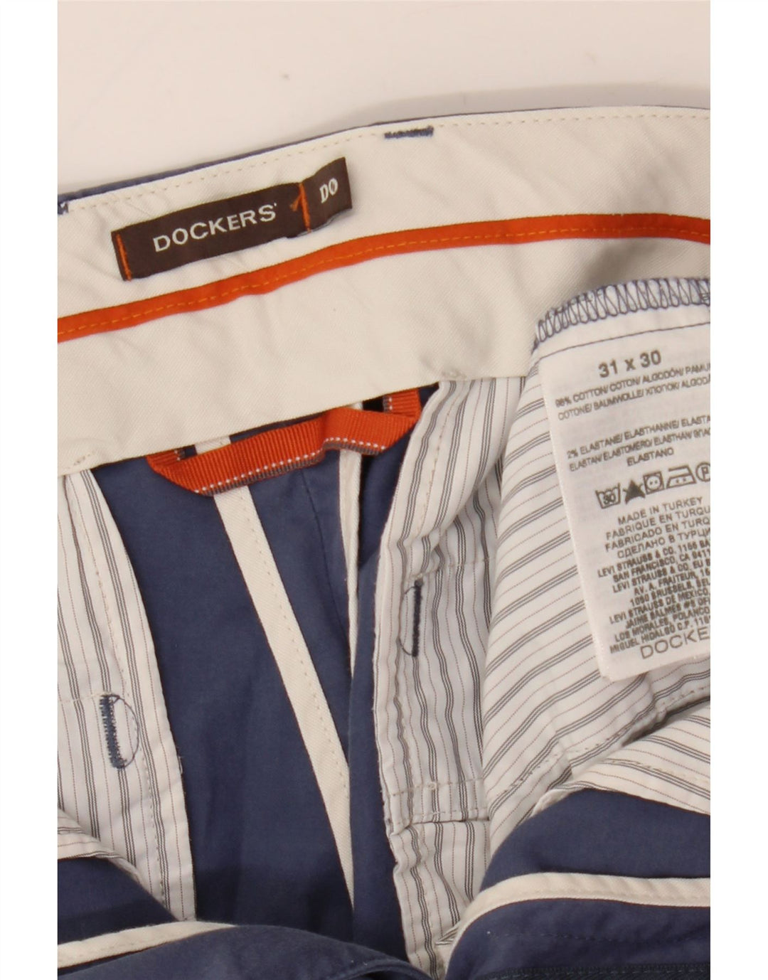 Dockers Herre Slim Chino Bukser W31 L27 Blå Bomuld