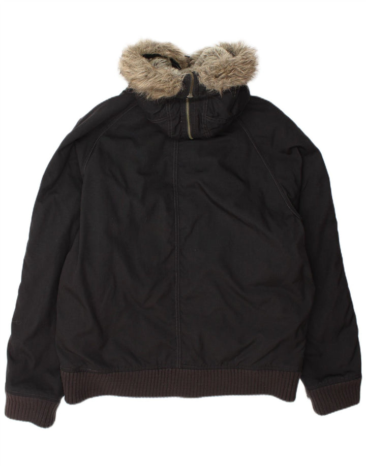 Woolrich Herre hættepolstret bomberjakke UK 42 XL Sort
