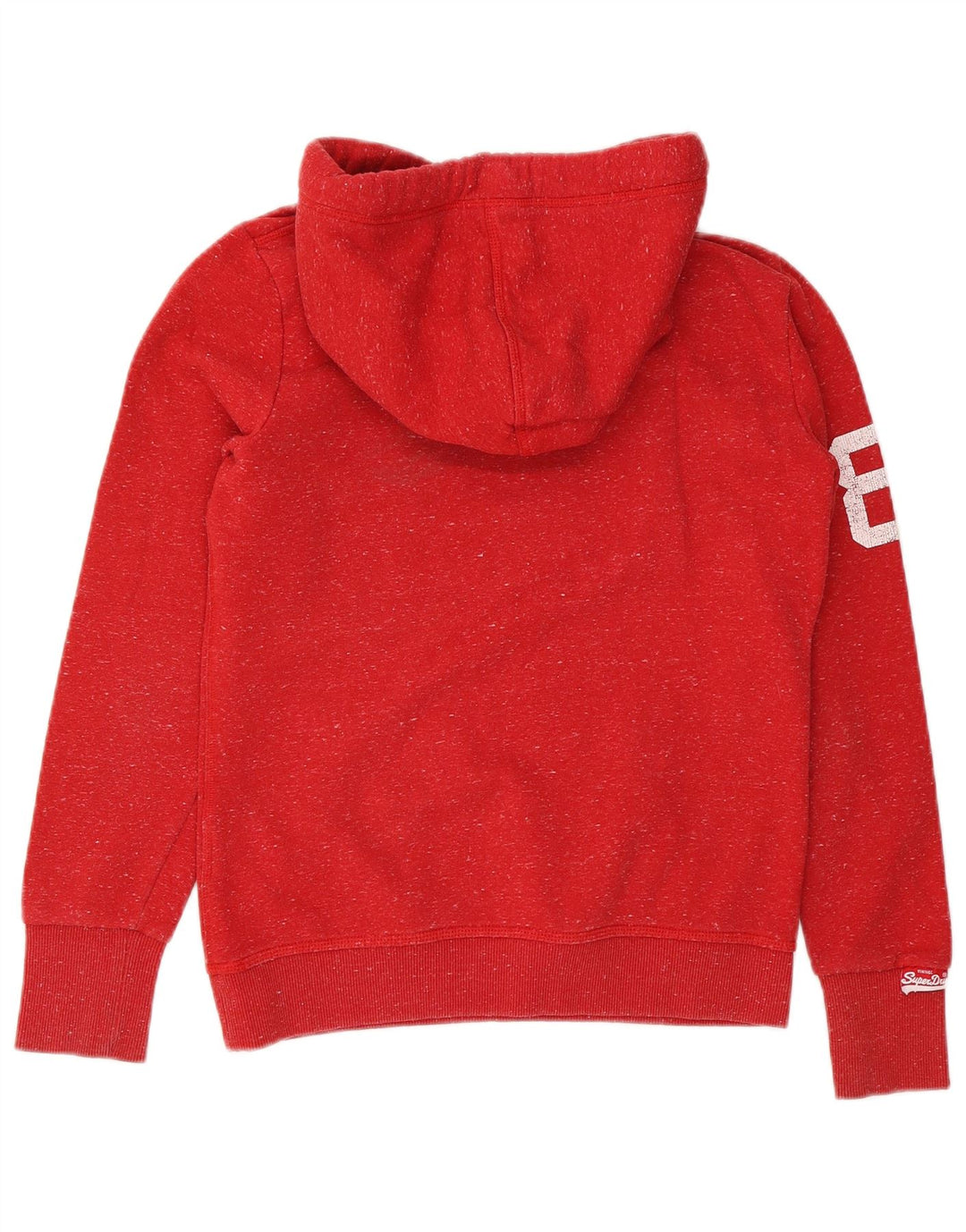 Superdry grafisk hættetrøje til mænd, medium rød flækket polyester