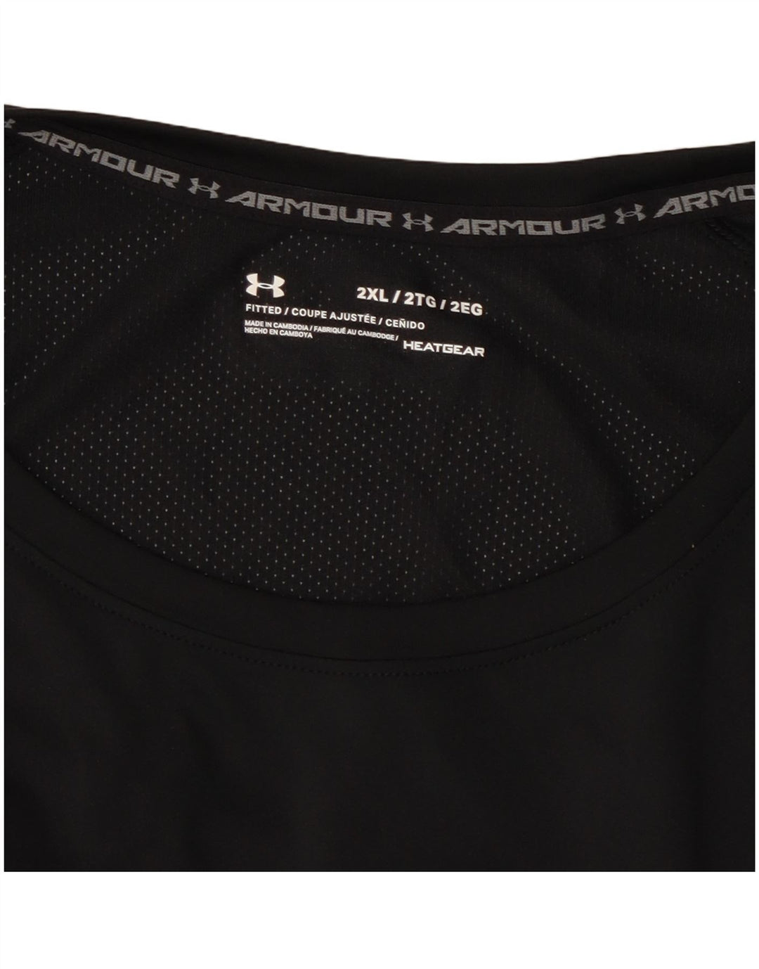 Under Armour Herre Heat Gear Top Langærmet 2XL Sort