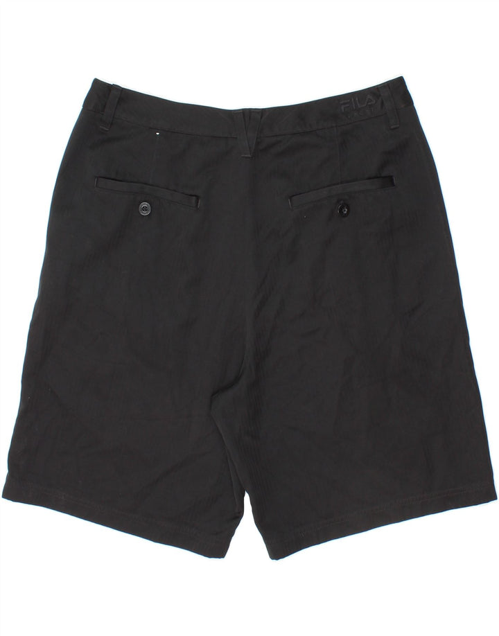 FILA Mens Chino Shorts W34 Large Black Vintage Fila and Second-Hand Fila from Messina Hembry 