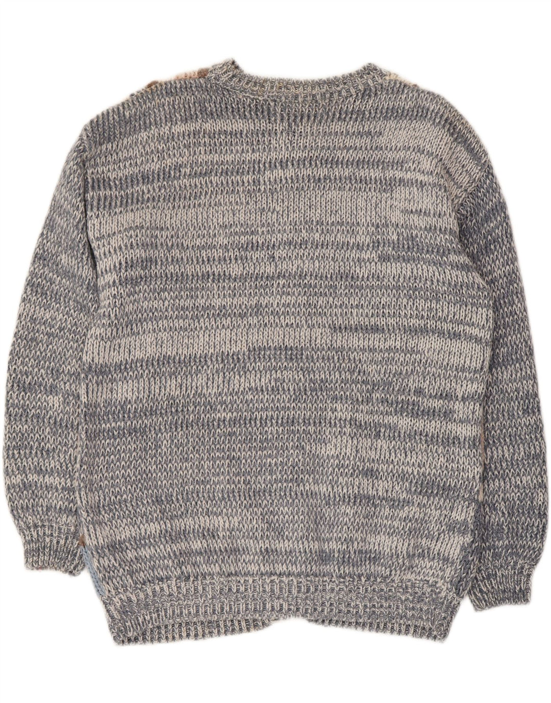 PARAMOUR Cardigantrøje til kvinder One Size Blue Patchwork Ramie
