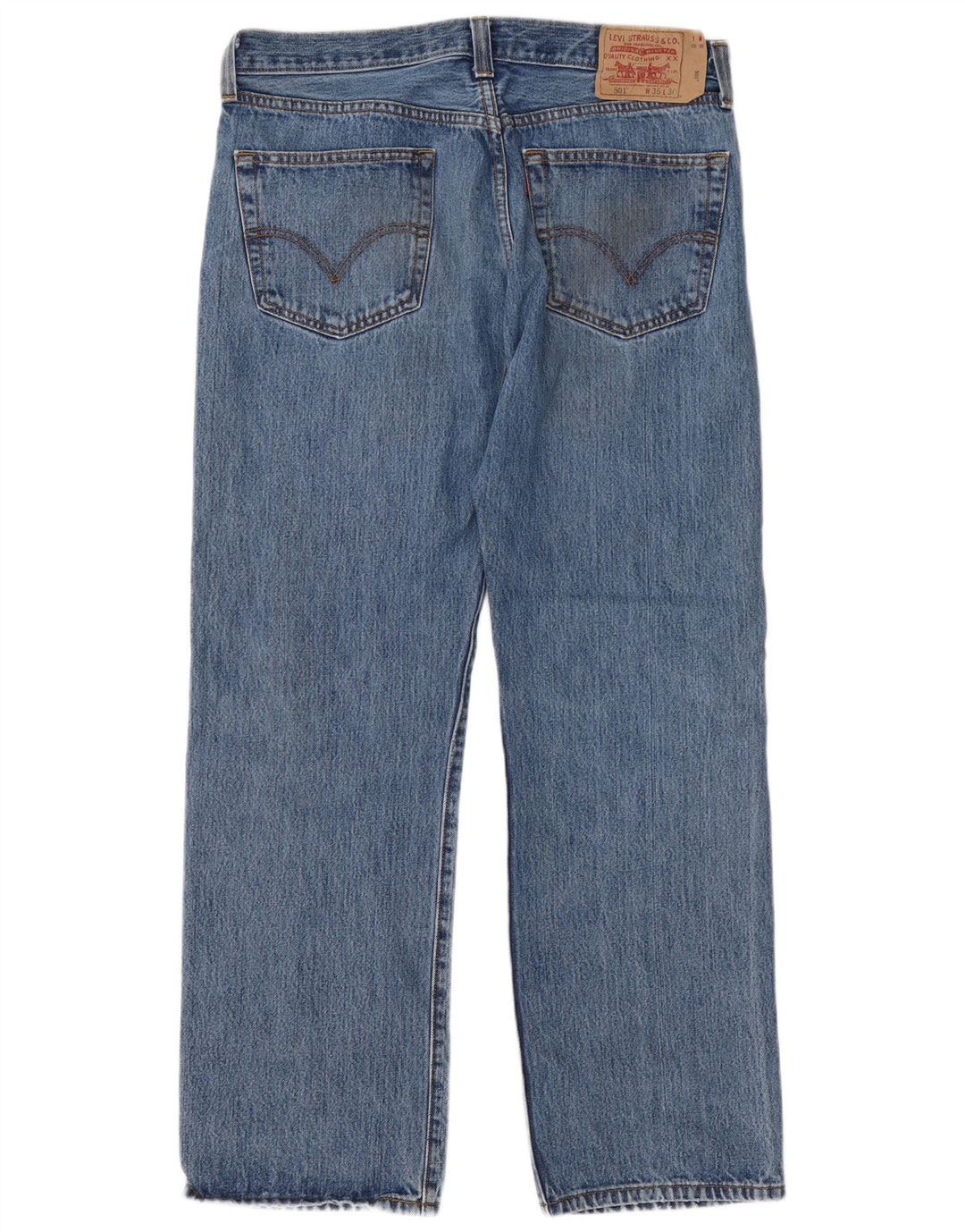 Levi's Herre 501 lige jeans W36 L30 blå bomuld