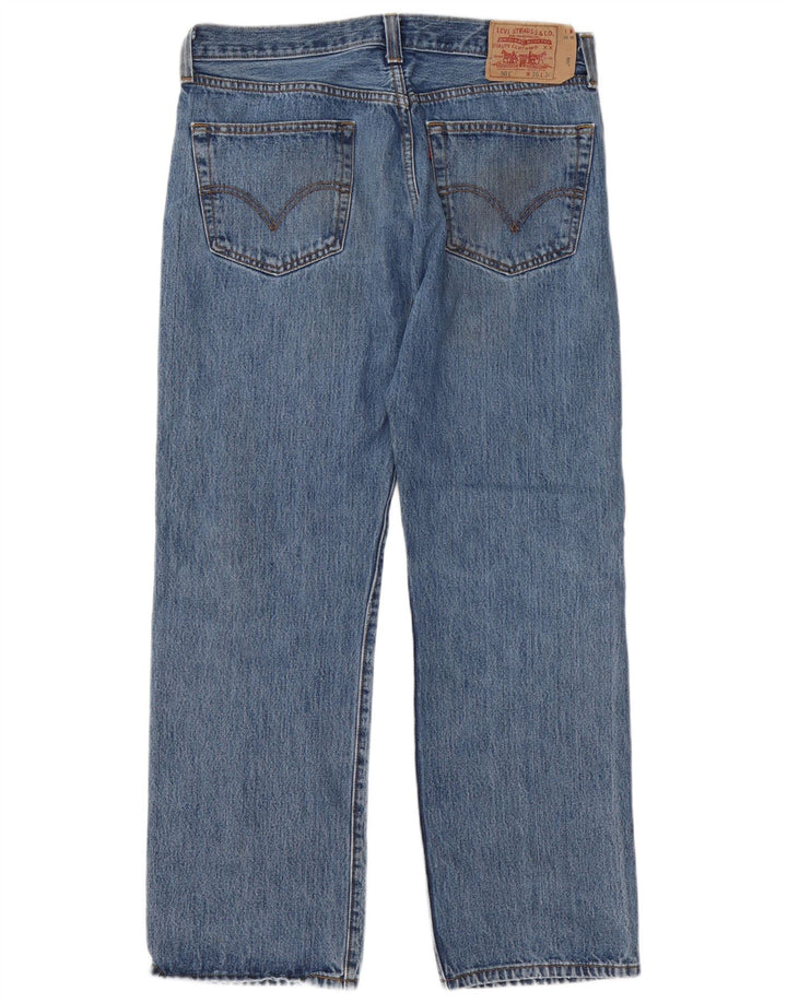 Levi's Herre 501 lige jeans W36 L30 blå bomuld