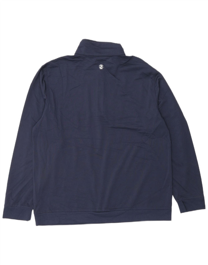 IZOD Sweatshirt med lynlås til mænd, stor marineblå polyester