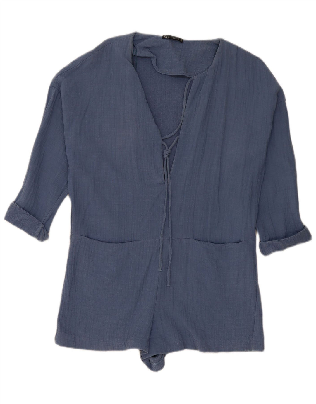 Zara Dame Oversized Playsuit UK 10 Small Blue