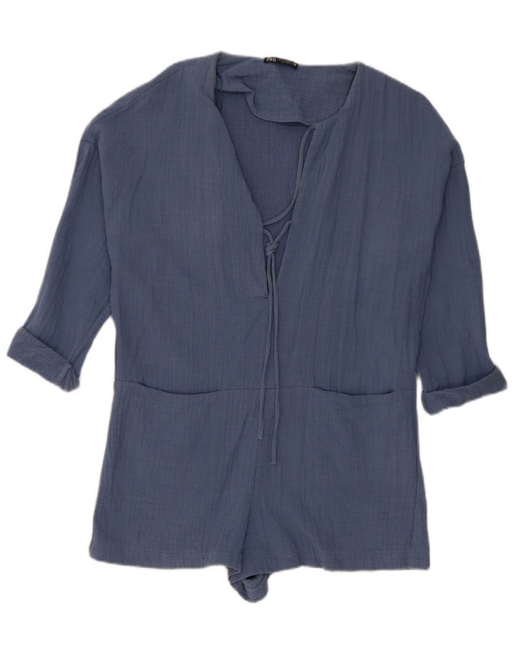 Zara Dame Oversized Playsuit UK 10 Small Blue